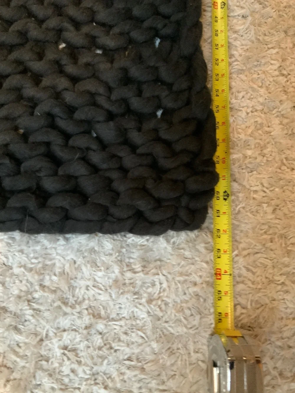 Casaluna Black Hand knit Chunky Blanket Throw Dorm Minimalist Classic